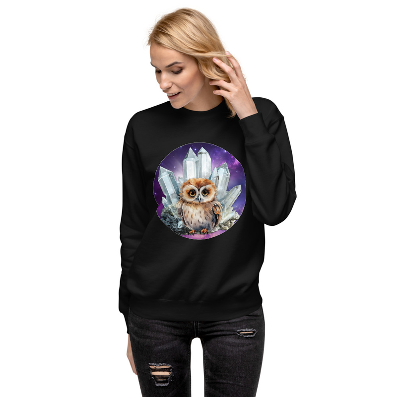 Owl Crystal unisex sweatshirt