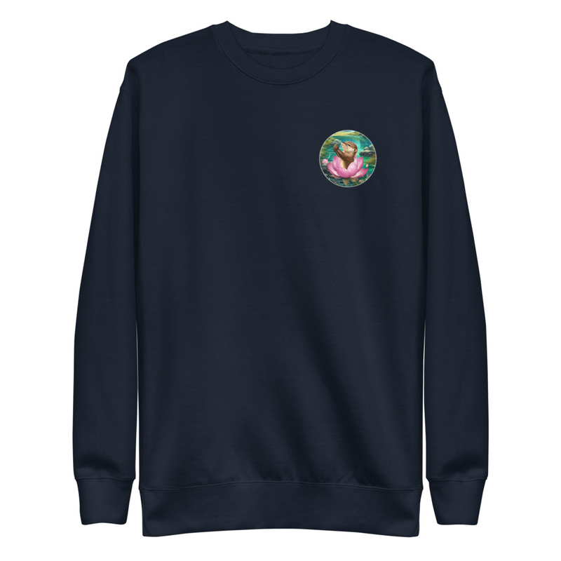 Otter Lotus emoji unisex sweatshirt