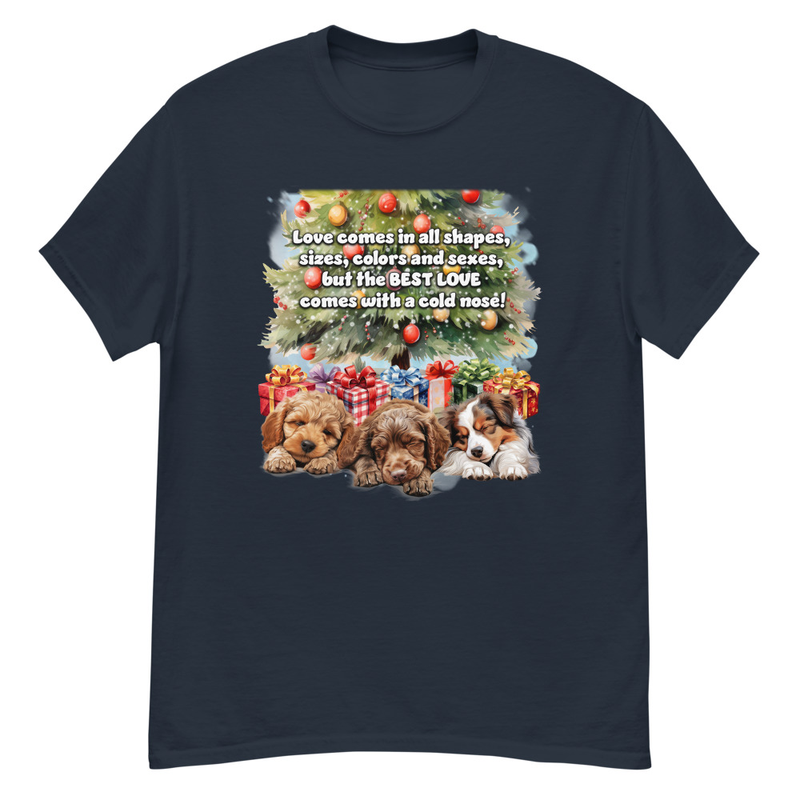 Dogs Xmas cold nose unisex tee