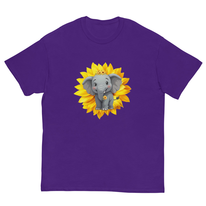 Sunflower elephant unisex tee