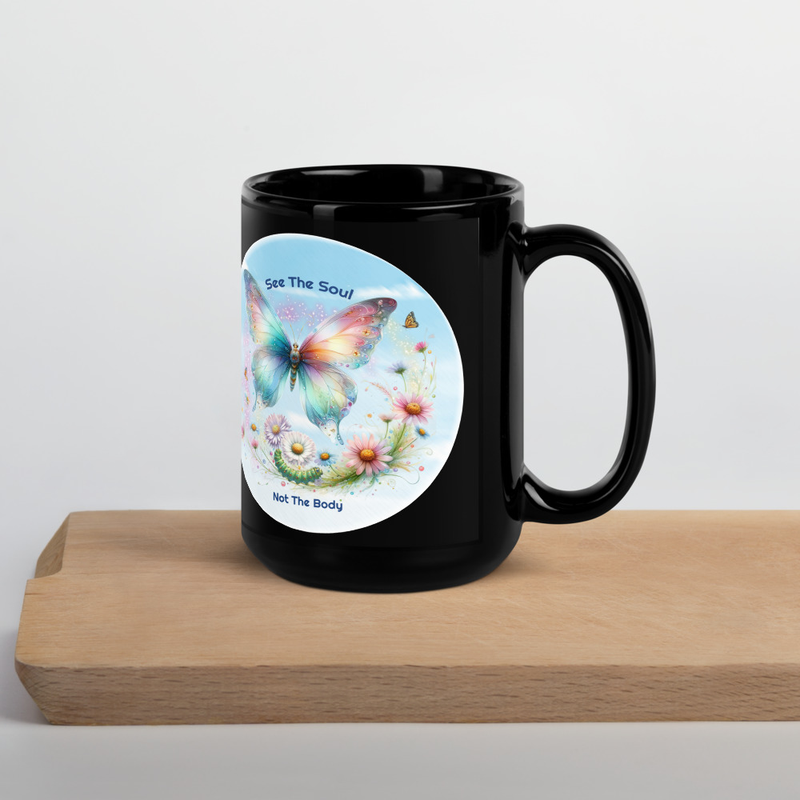 Butterfly See The Soul black mug