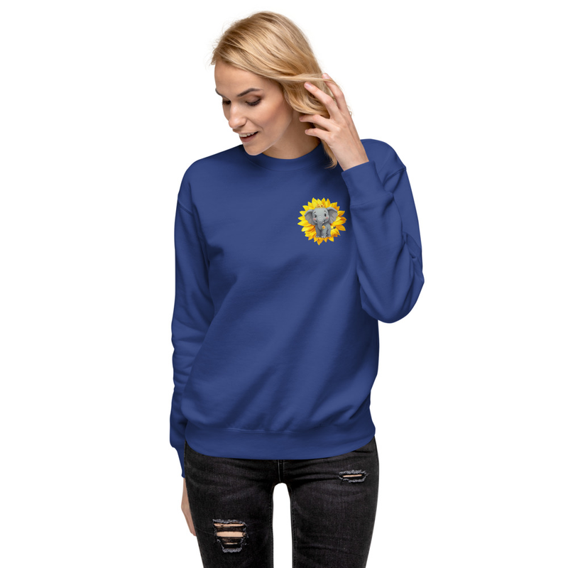 Elephant Sunflower emoji unisex sweatshirt