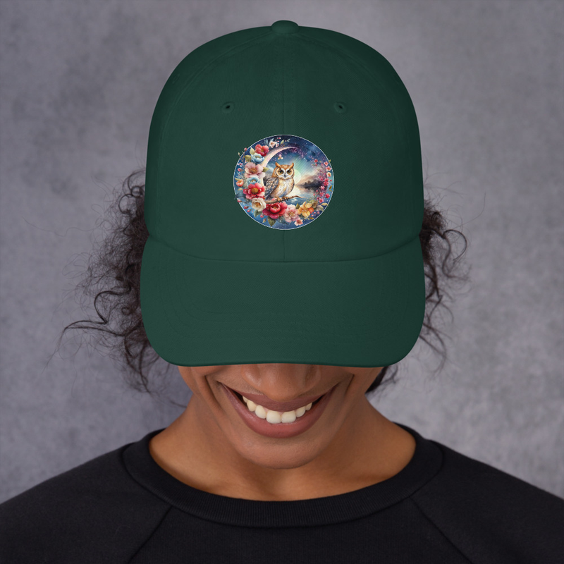 Owl Moon Floral hat