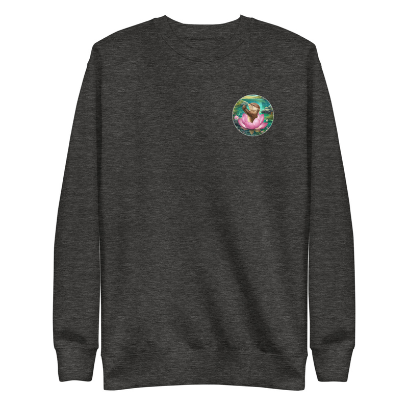 Otter Lotus emoji unisex sweatshirt