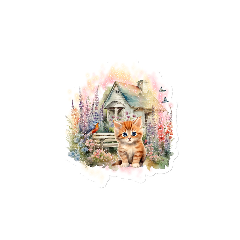 Orange stripe kitten magnet
