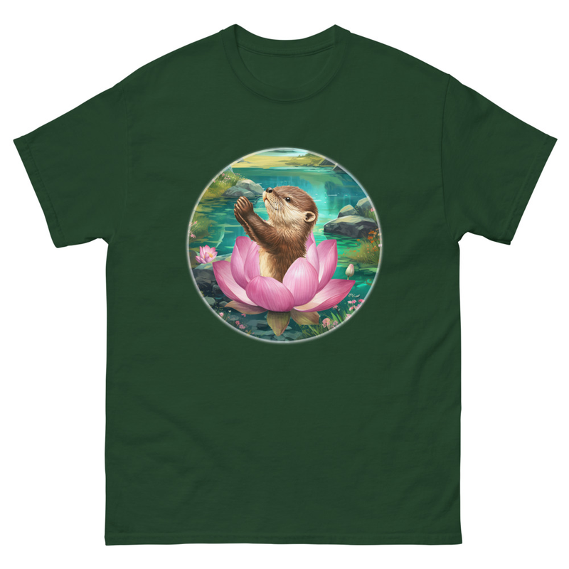Otter Lotus unisex tee
