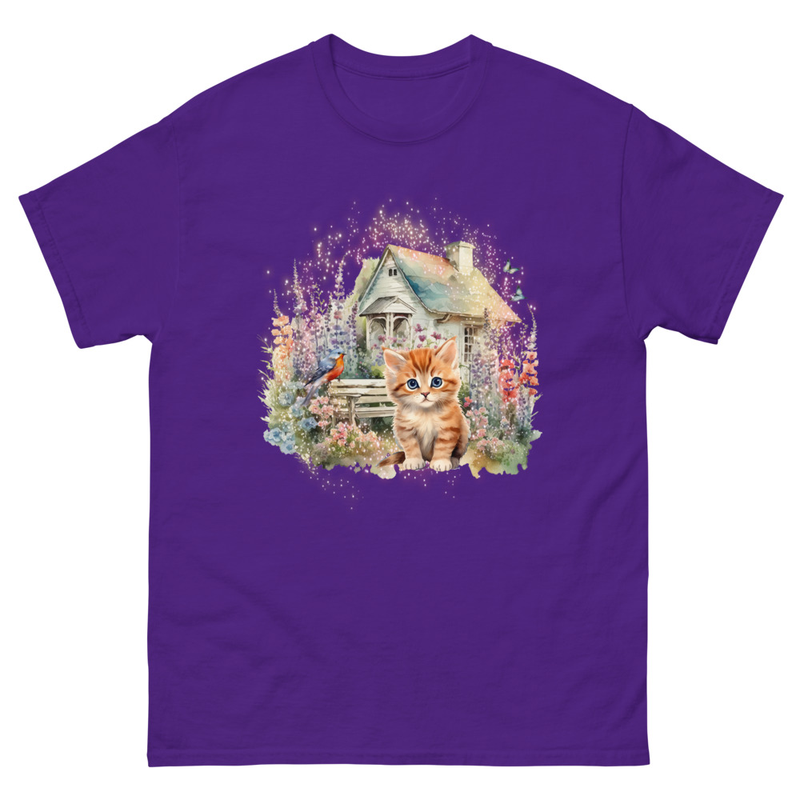 orange stripe kitten unisex tee