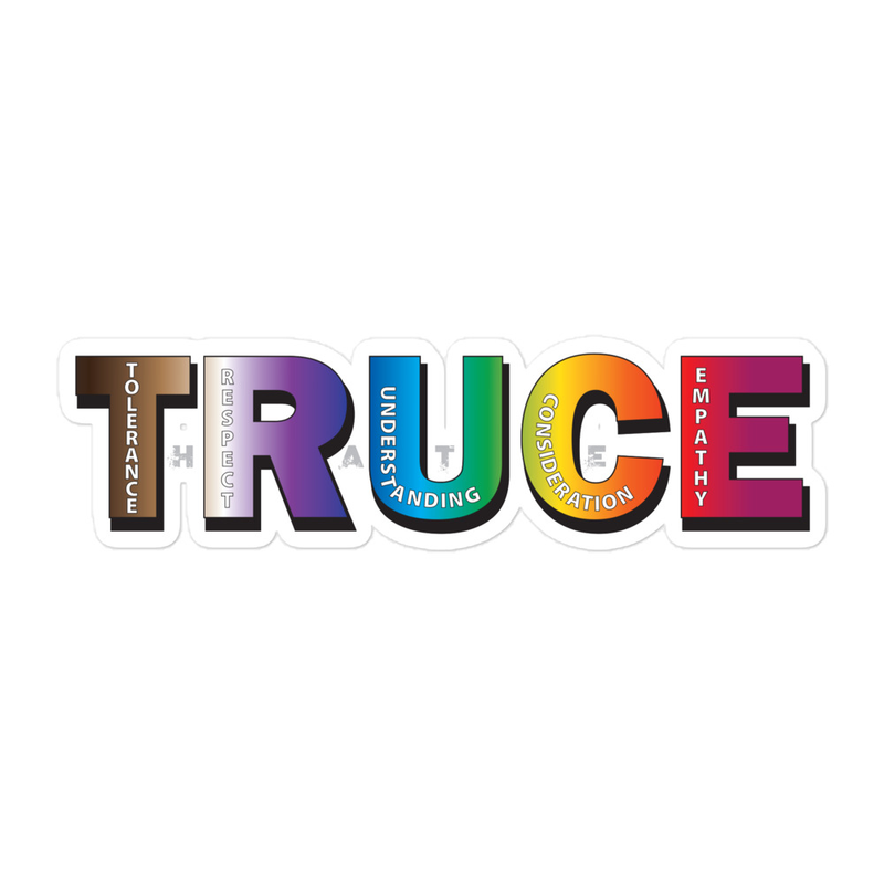 Truce against Hate Bubble-free stickers