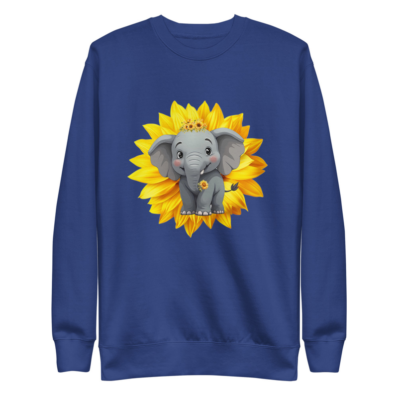 Elephant Sunflower unisex sweatshirt