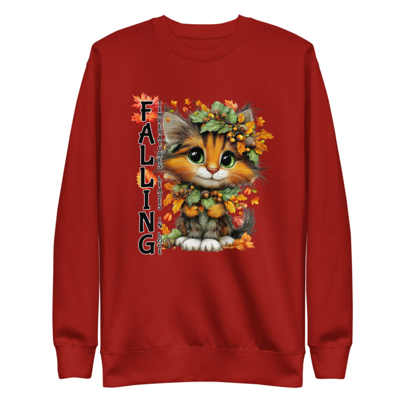 Falling Cat Unisex Premium Sweatshirt