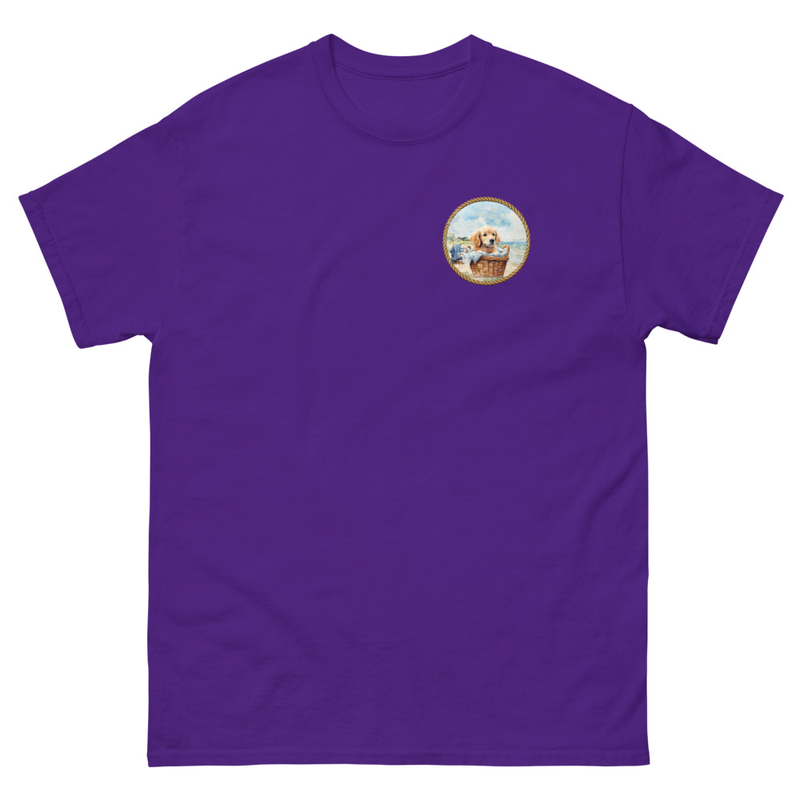 Golden Retriever puppy emblem unisex tee