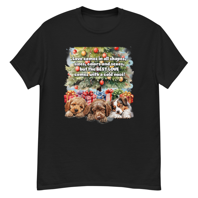 Dogs Xmas cold nose unisex tee