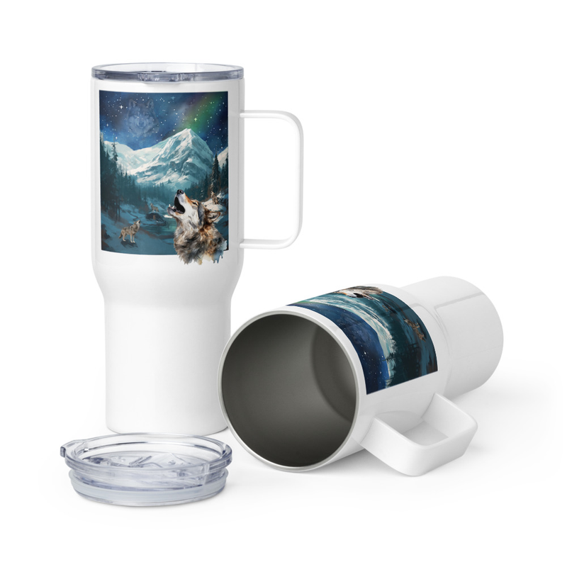 Howling Wolves travel mug