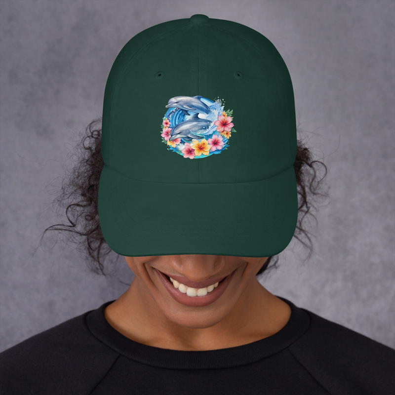 Dolphins floral hat