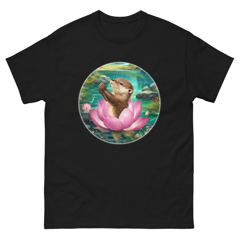 Otter Lotus unisex tee