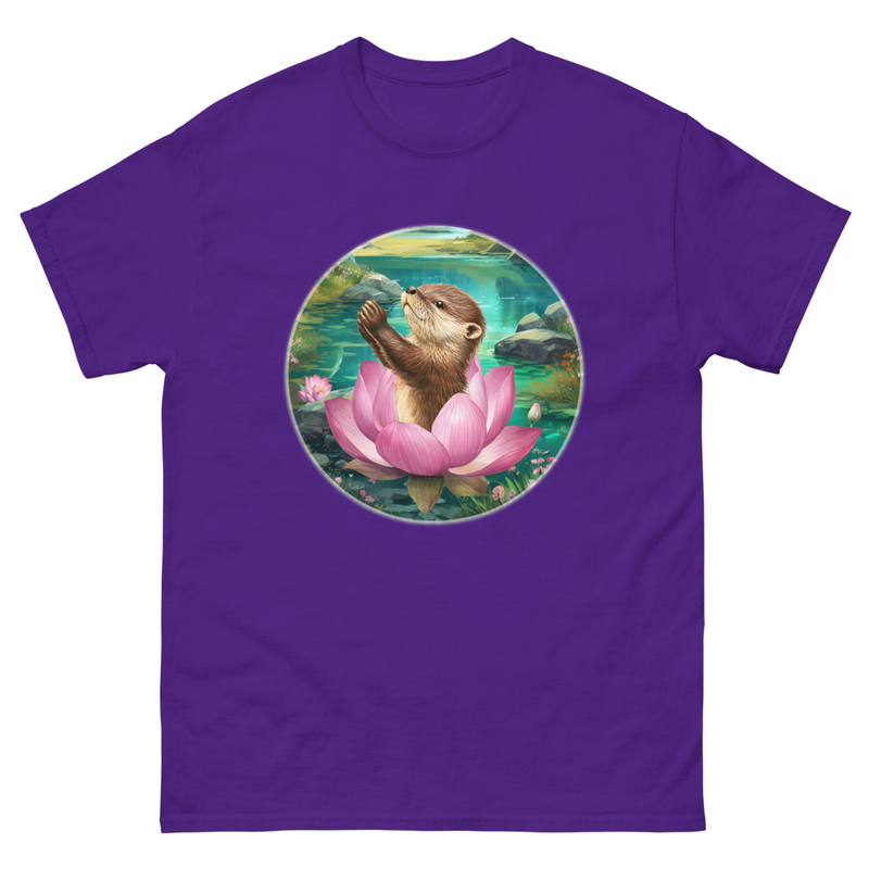 Otter Lotus unisex tee