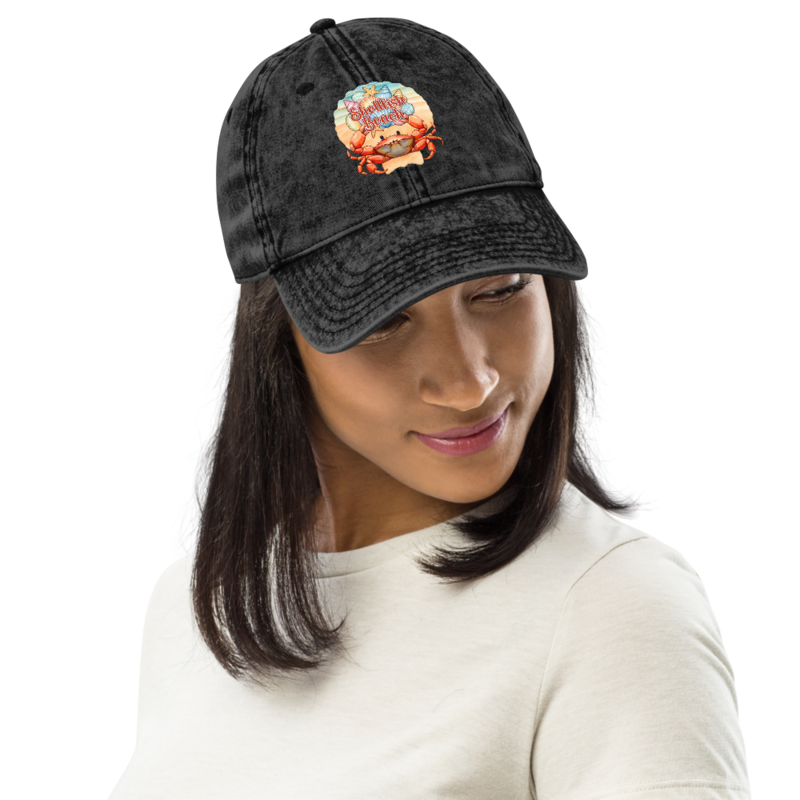 Shellfish Beach Vintage Cotton Twill Cap