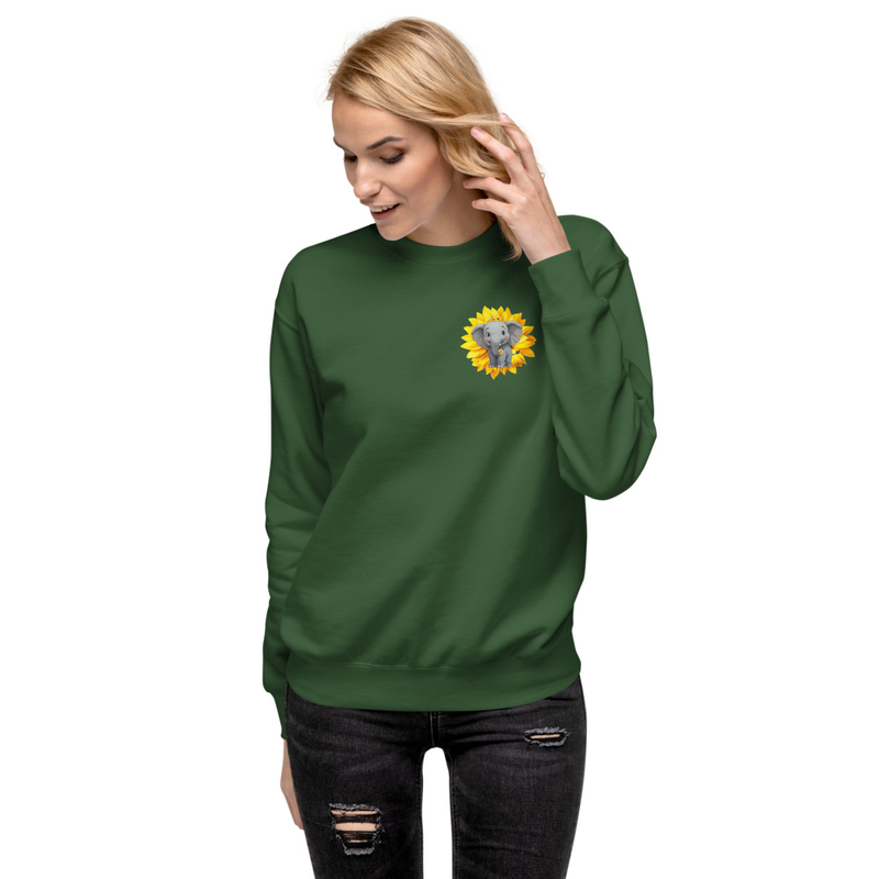 Elephant Sunflower emoji unisex sweatshirt