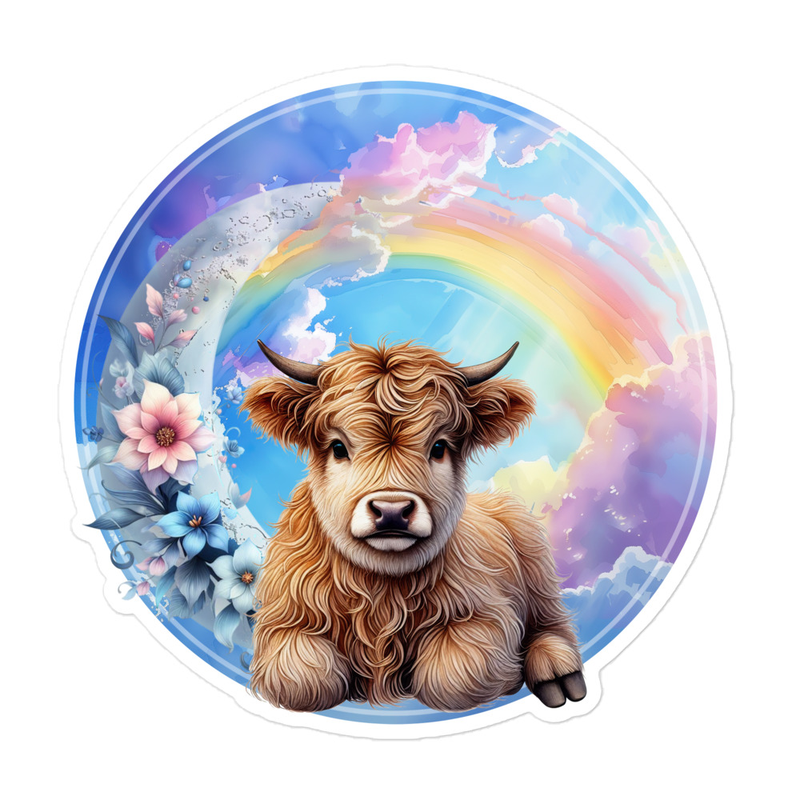 Highland Calf Bubble-free stickers