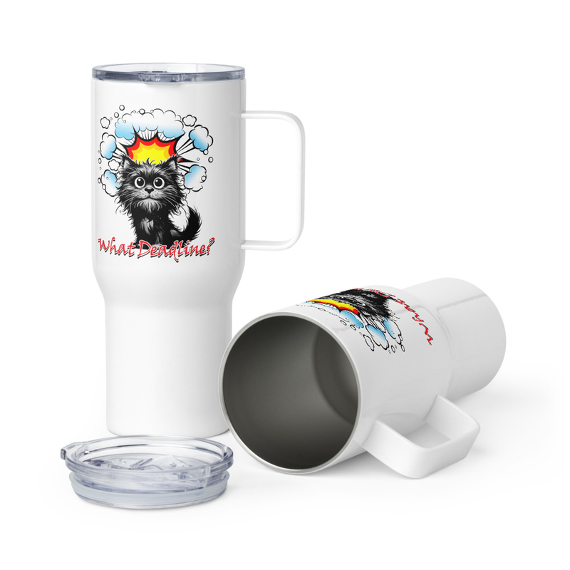 What Deadline cat travel mug