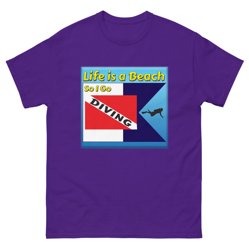 Life is a Beach Diving unisex tee