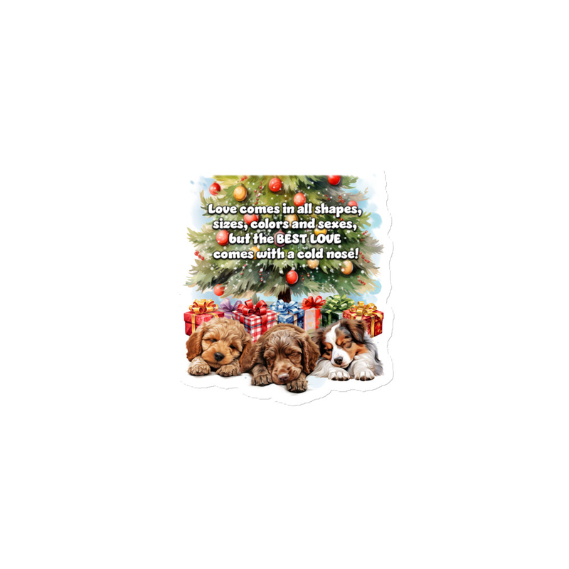 Dogs Xmas cold nose magnet