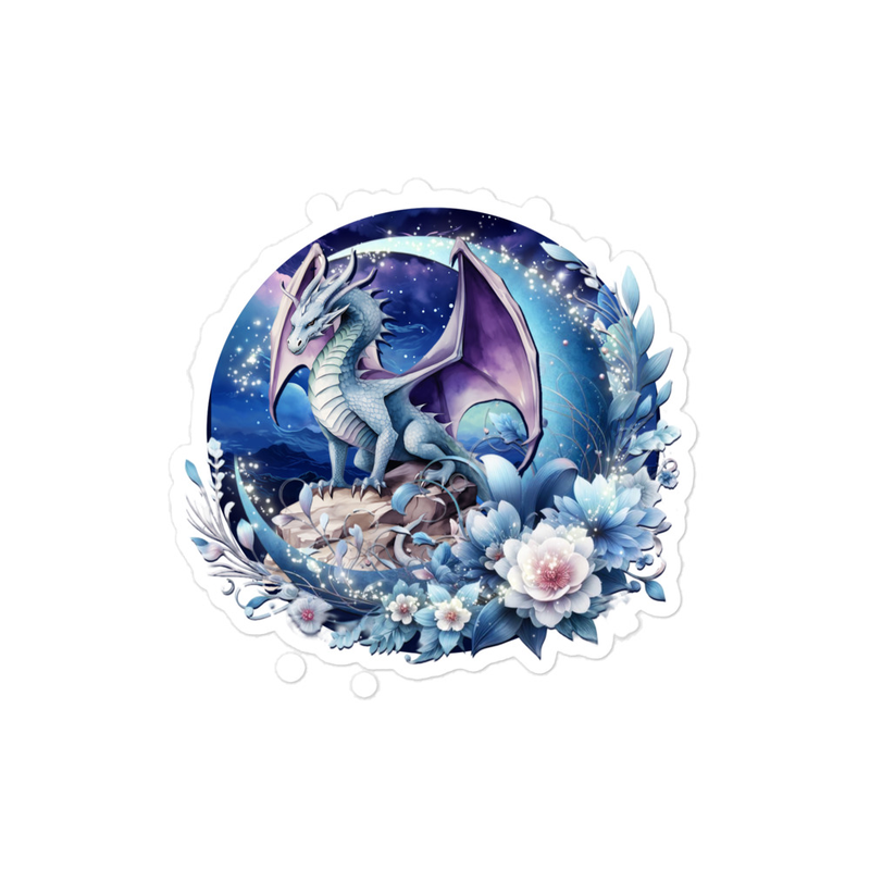 Floral Dragon Bubble-free stickers