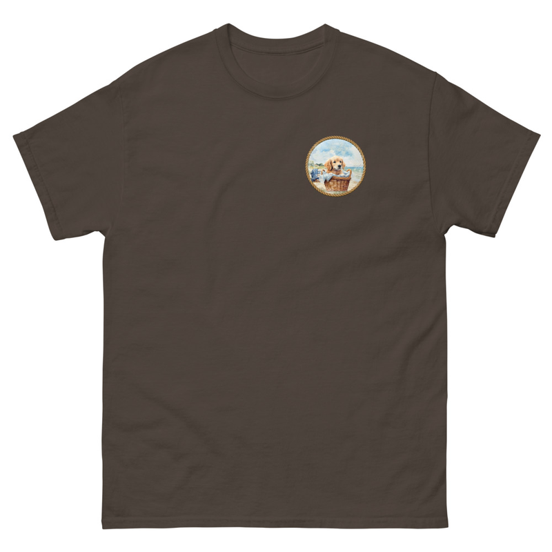Golden Retriever puppy emblem unisex tee
