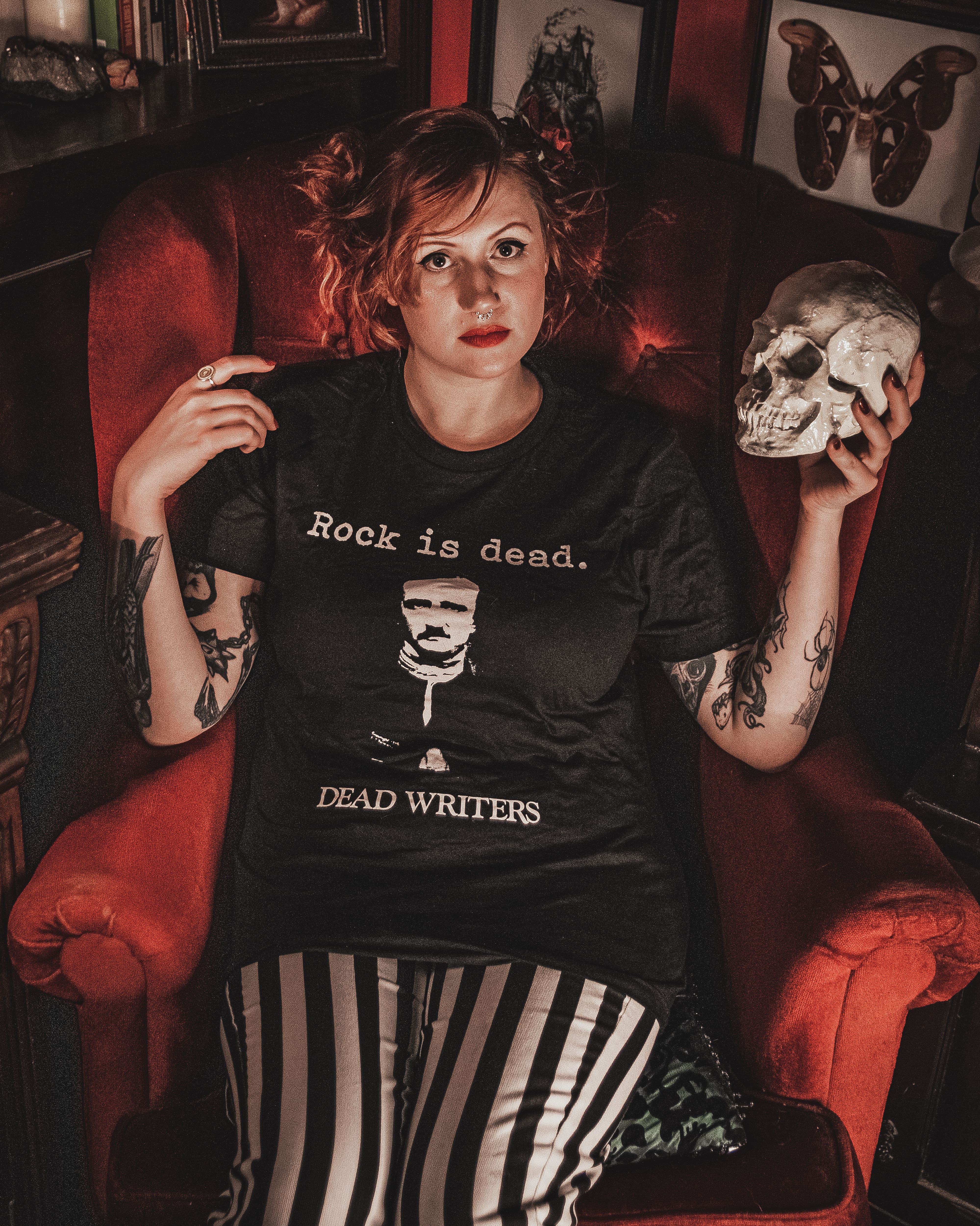 Rock Is Dead 'Edgar Allan Poe' T-shirt · Black