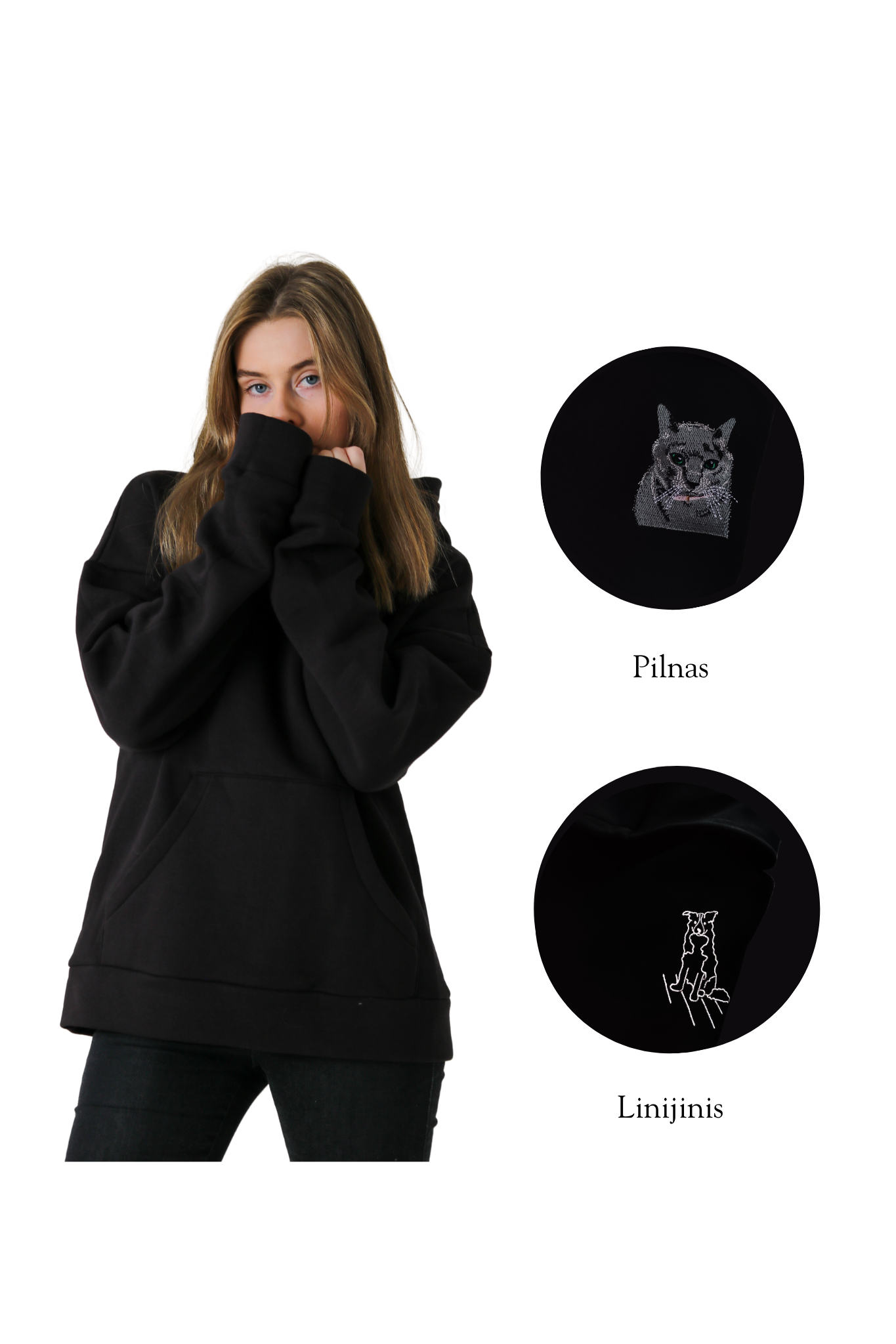 DŽEMPERIS su išsiuvinėta augintinio nuotrauka