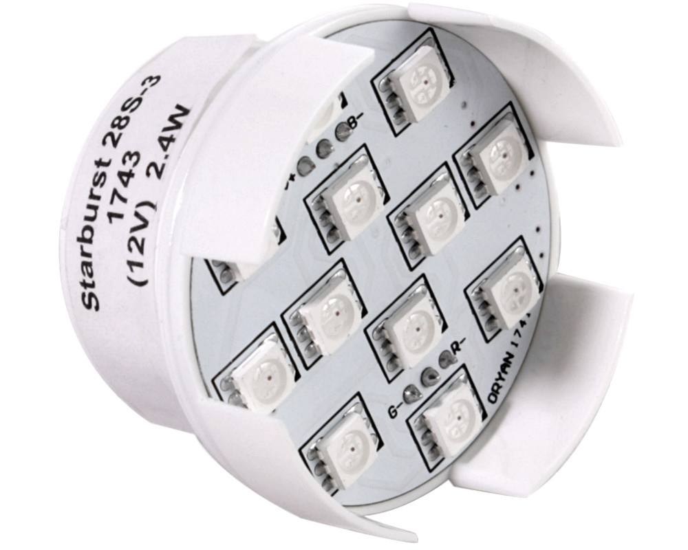 Spalvas keičianti „STARburst“ lemputė