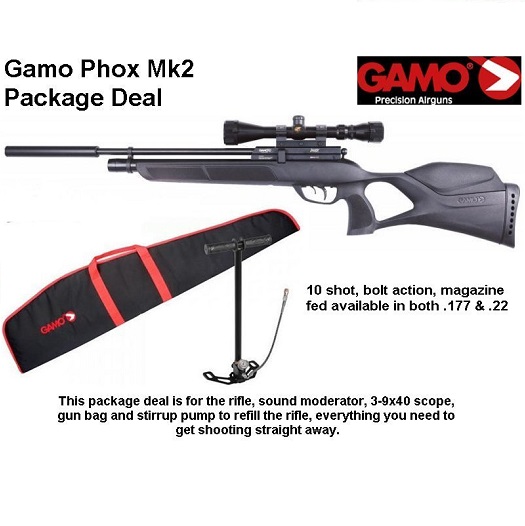 GAMO PHOX .22 PCP Air Rifle Package