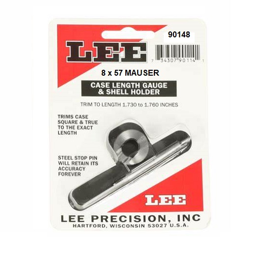 Lee Case Length Gauge & Shell Holder 8 X 57