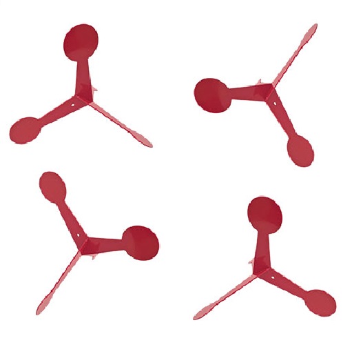 SMK 13cm Red Round Top Flip / Knock Targets