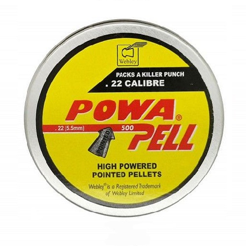 WEBLEY .22 POWAPELL AIRGUN PELLETS