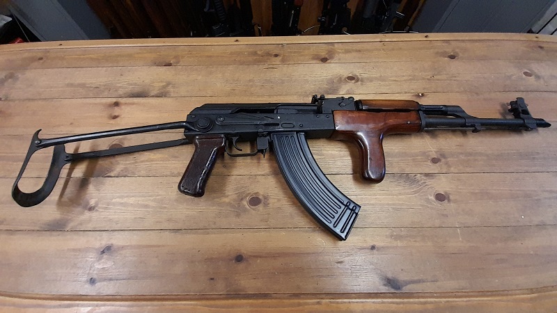 PRE OWNED ROMANIAN AKMS WS-1.64 Cal 7.62 X 39
