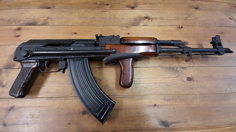 PRE OWNED ROMANIAN AKMS WS-1.64 Cal 7.62 X 39