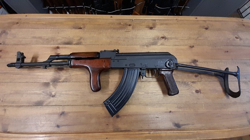 PRE OWNED ROMANIAN AKMS WS-1.64 Cal 7.62 X 39