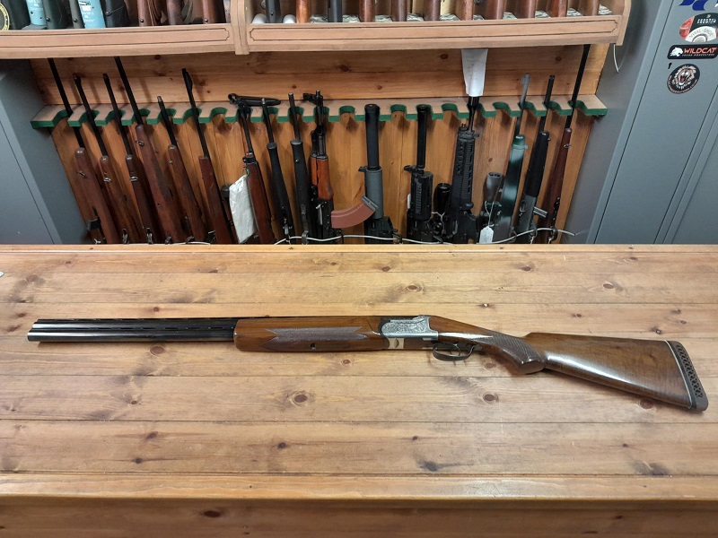 PRE OWNED LANBER 12G O/U SHOTGUN