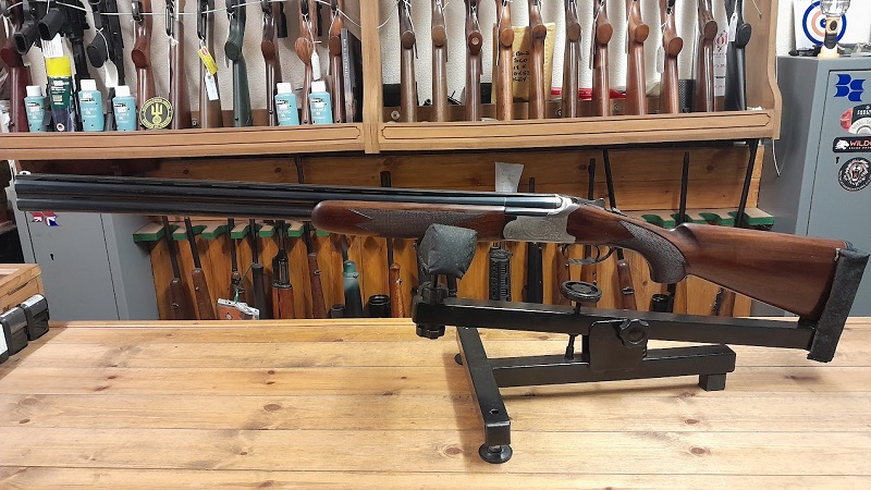 PRE OWNED LANBER 12G O/U SHOTGUN M/C