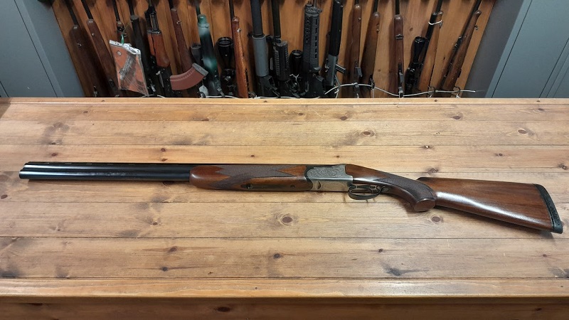 PRE OWNED LANBER 12G O/U SHOTGUN M/C