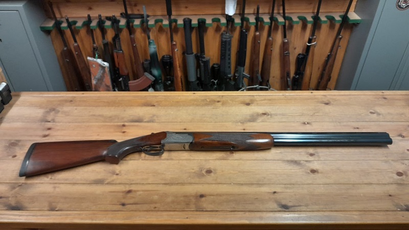 PRE OWNED LANBER 12G O/U SHOTGUN M/C