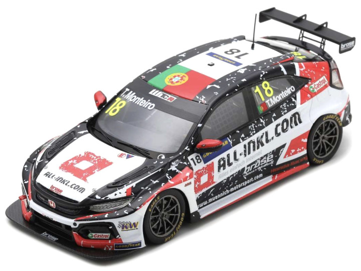 Honda CIVIC TYPE R TCR #18 TIAGO MONTEIRO 2ª CORRIDA 3 WTCR HUNGARORING 2020 