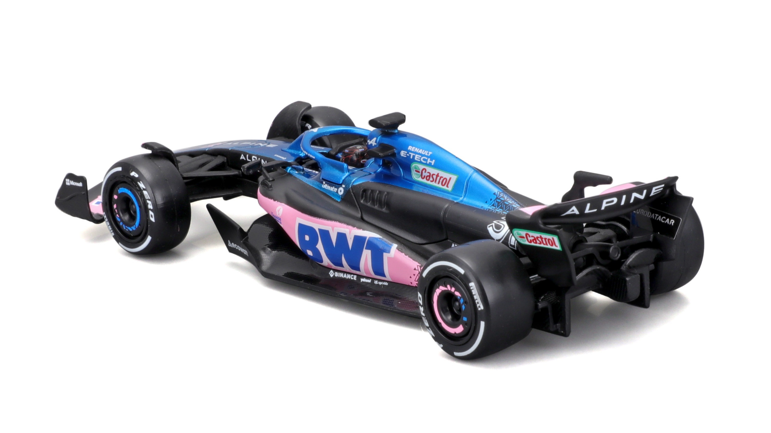 BWT Racing Renault ALPINE A523 #31 ESTEBAN OCON 2023 com capacete 