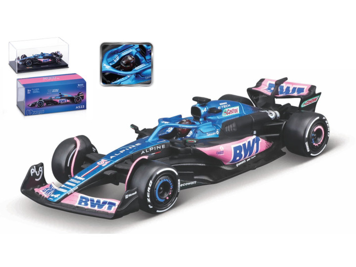 BWT Racing Renault ALPINE A523 #31 ESTEBAN OCON 2023 com capacete