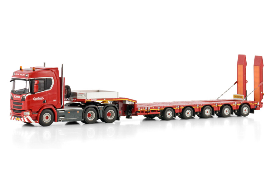SCANIA R NORMAL CR20N 6X4 MANOOVR COM CAVE DE ESCAVADEIRA - 5 EIXOS NOOTEBOOM RED LINE