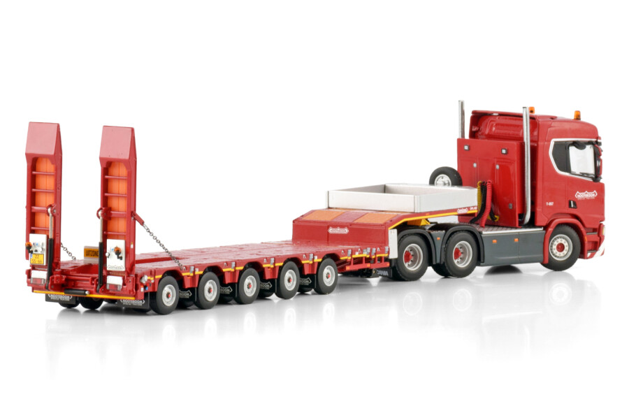 SCANIA R NORMAL CR20N 6X4 MANOOVR COM CAVE DE ESCAVADEIRA - 5 EIXOS NOOTEBOOM RED LINE