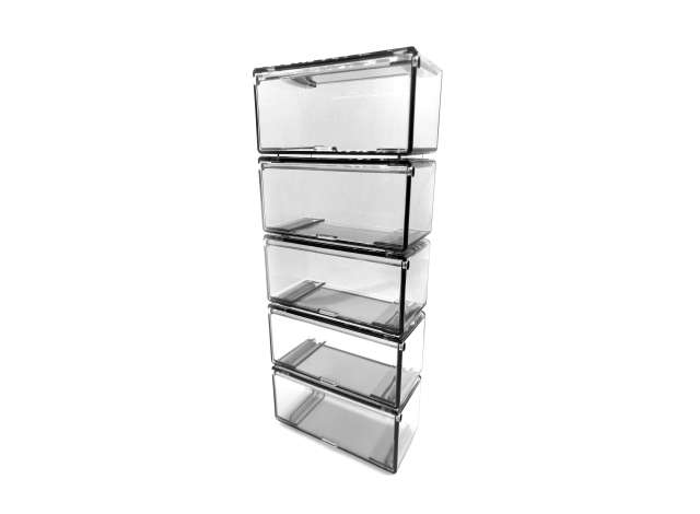 Diecast storage box - Smoke - Set of 5 boxes