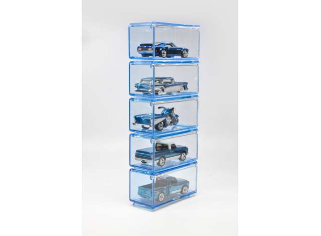 Diecast storage box - Smoke - Set of 5 boxes.