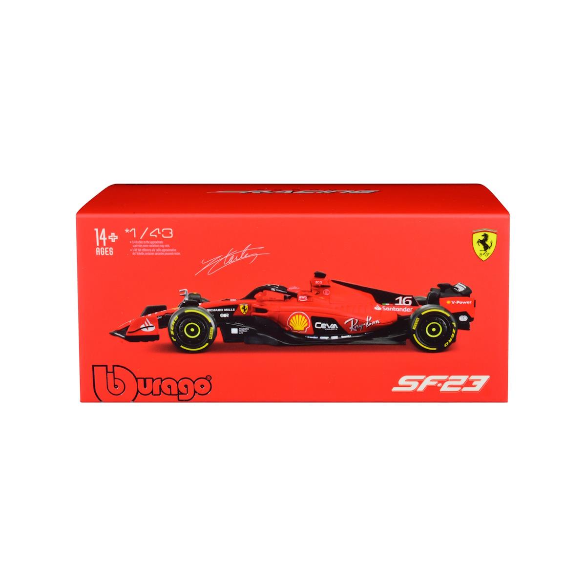 FERRARI SF-23 FORMULA 1 16 C/ CAPACETE 